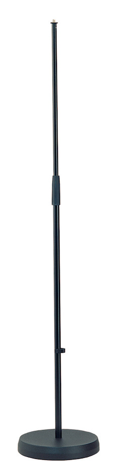 K&M 260B, Mikrofonstativ Tung Rett m/Rund fot Sort