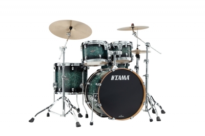 TAMA Starclassic Performer Maple/Birch Drum Kit MBS42S-MSL, Lacquer Molten Steel Blue Burst.