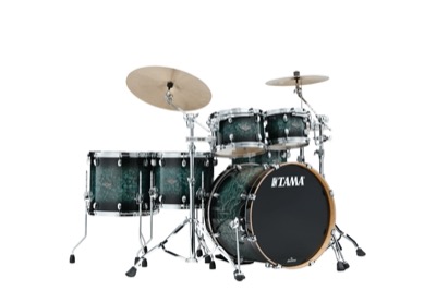 TAMA Starclassic Performer Maple/Birch Drum Kit MBS52RZS-MSL, Lacquer Molten Steel Blue Burst.