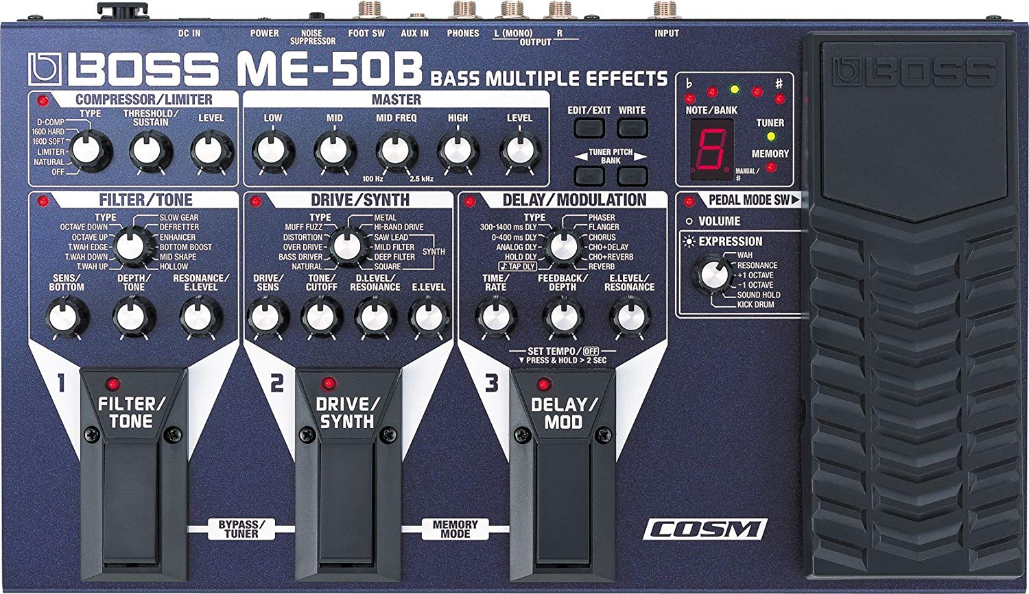 Boss ME-50B, Bass Multieffekt