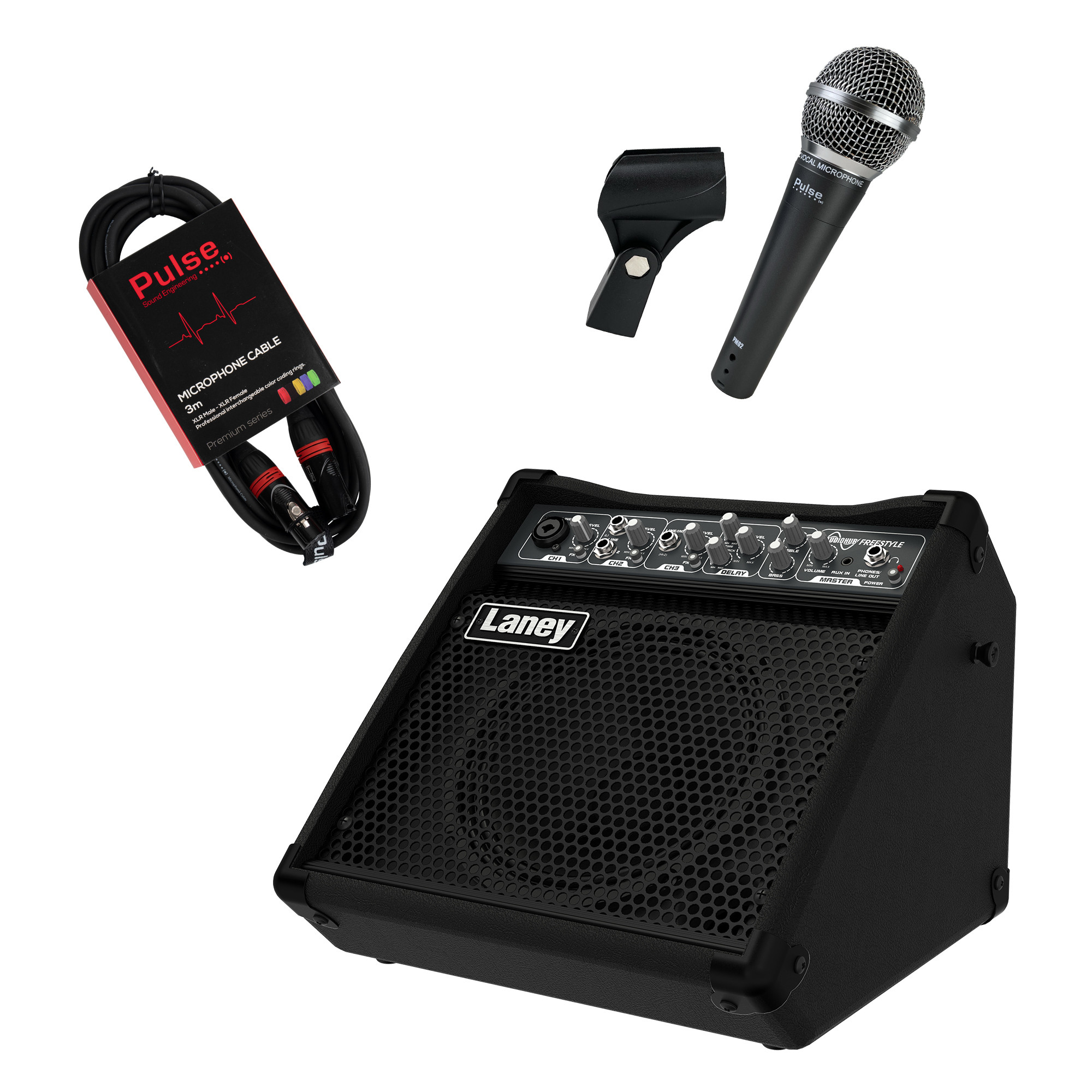 Laney Freestyle Sangpakke (Forsterker, Mikrofon, kabel)