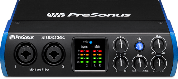 PreSonus Studio 24 C, USB-C Audio Interface
