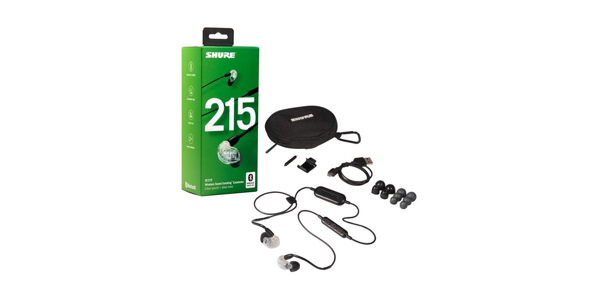 Shure SE215 m/ RMCE-BT1 Bluetooth, Clear